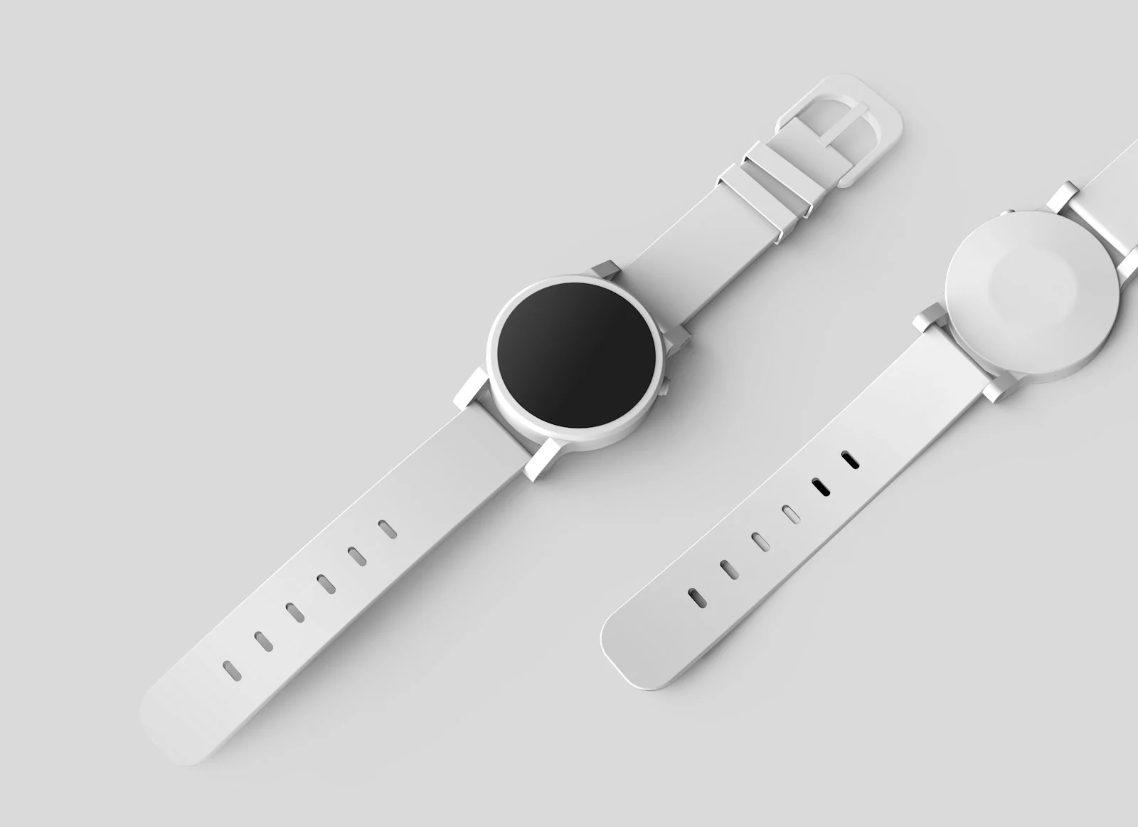 Illustrative online store with a minimal white watch